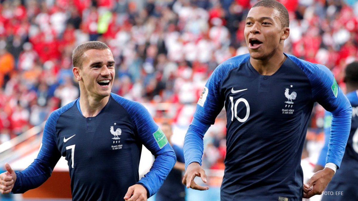 Antoine Griezmann y Kilyan Mbappé, dos figuras de la selección francesa, actual campeona del mundo.