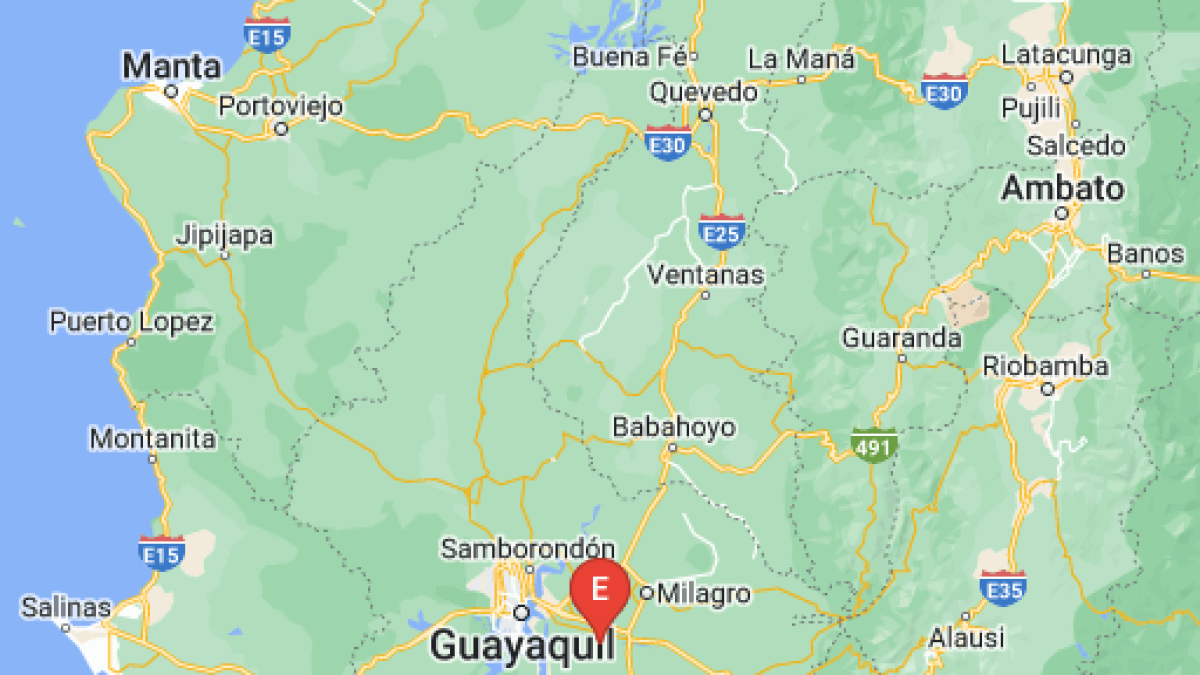 Foto publicada por el IG sobre el epicentro del sismo.