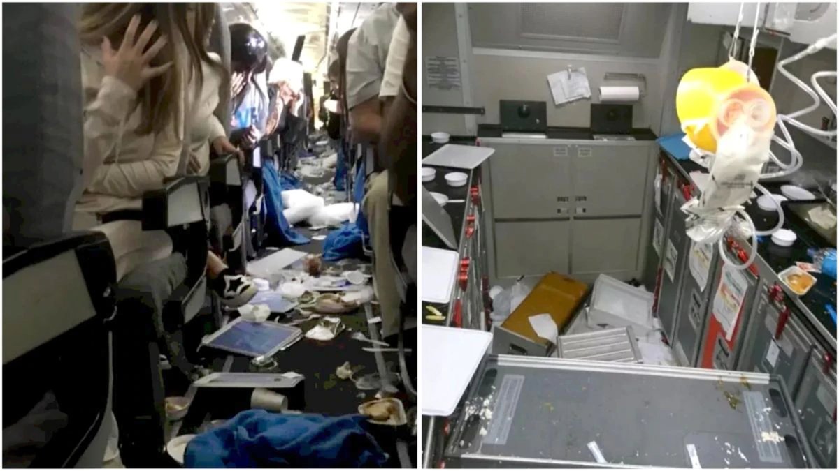 Los pasajeros que no llevaban puesto los cinturones salieron 'disparados' hacia el techo. /