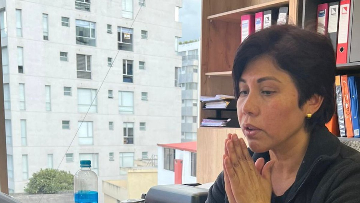 Cita. Elizabeth Otavalo, madre de María Belén Bernal, contó sus inquietudes a comisionado internacional.