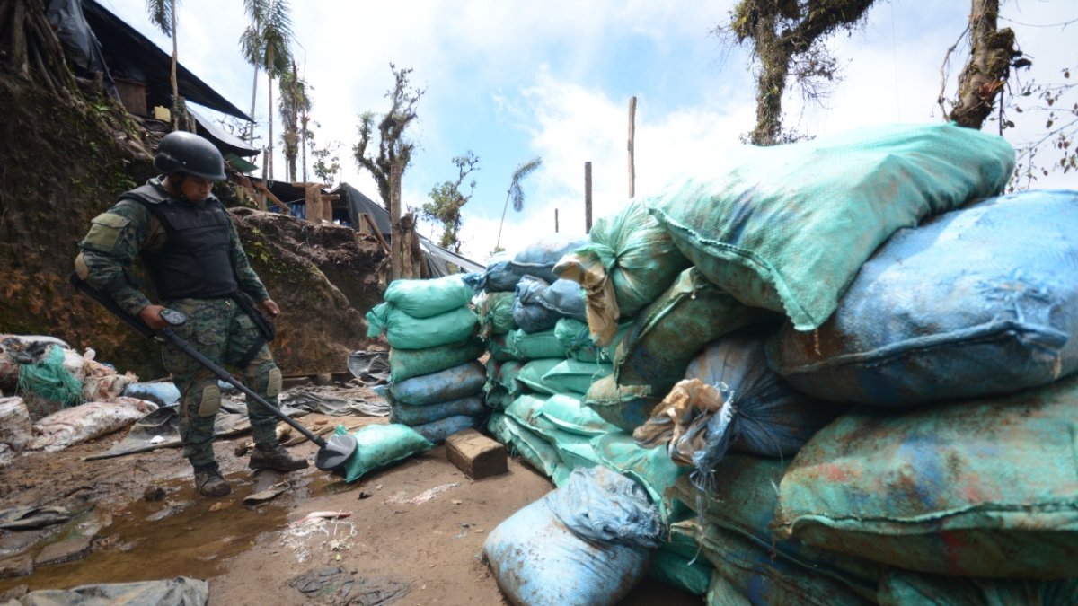 Incautación. El material proviene de la minería ilegal, especialmente de Buenos Aires, ubicado al noreste de Imbabura.