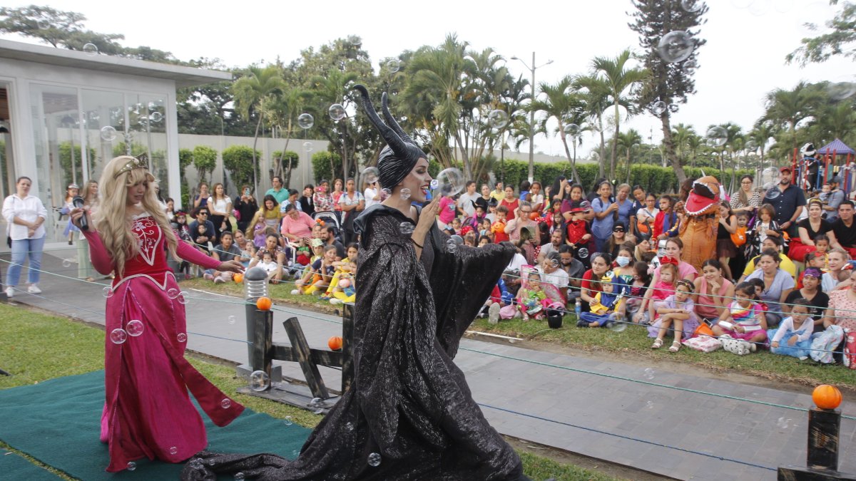Actuación. Se realizó un show para los niños.