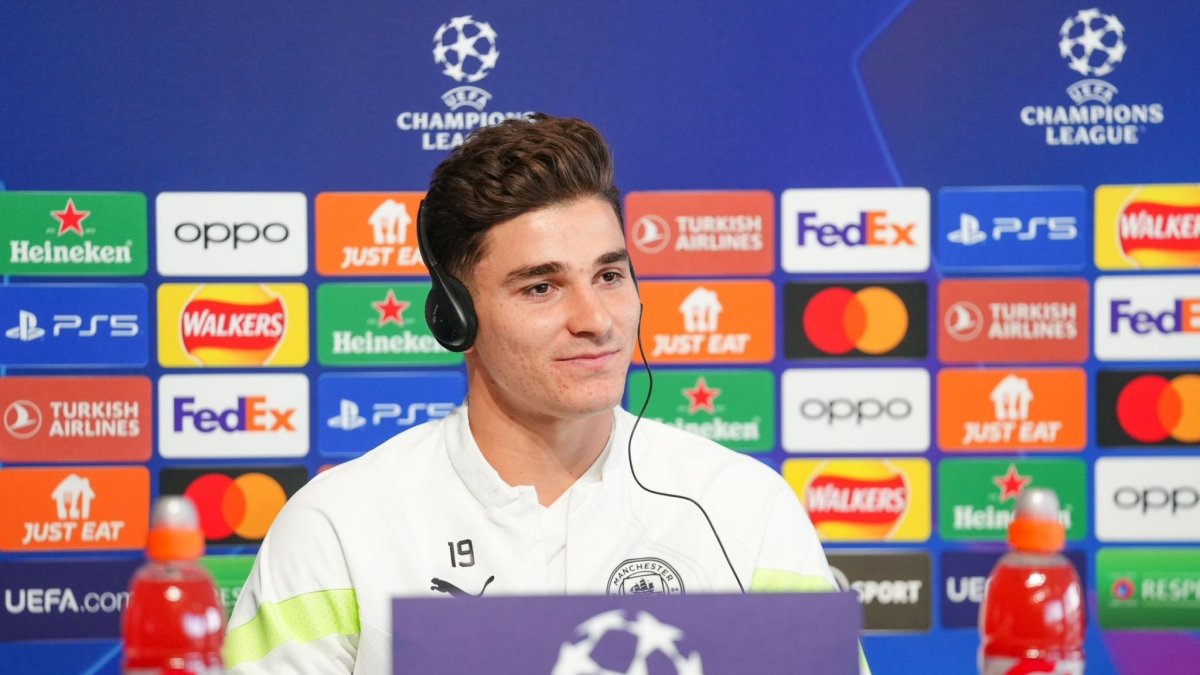 Julián Álvarez, una de las jóvenes figuras del Manchester City.