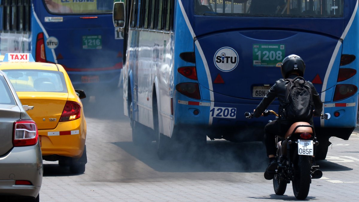 En Guayaquil circulan 2.500 buses de servicio público, pero 1.000 tienen deficiencias en la parte técnica porque emiten gases tóxicos.