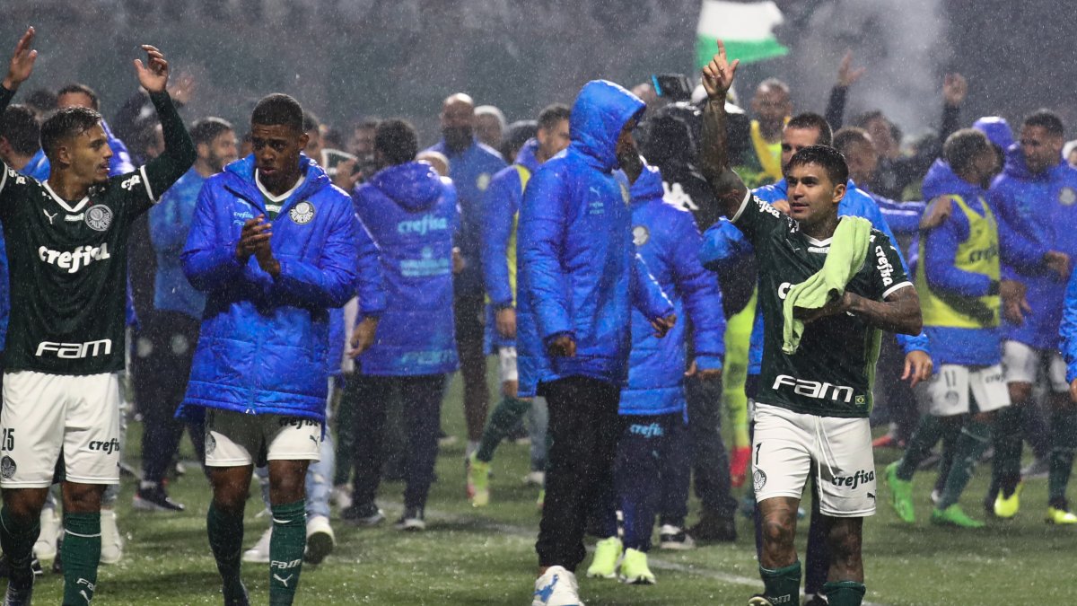 Los elementos del Palmeiras festejan un nuevo campeonato.