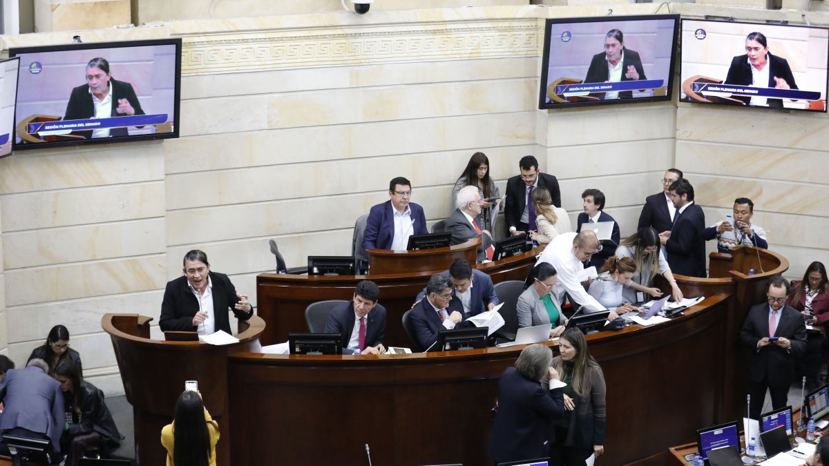 Bogotá. Debate sobre la reforma tributaria en la plenaria del Senado.
