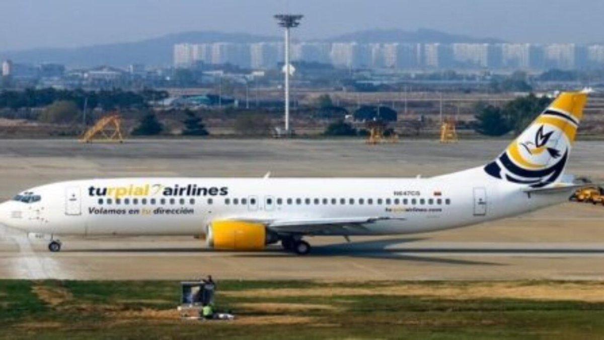 Aeropuerto.- Una de las naves de la aerolínea Turpial.