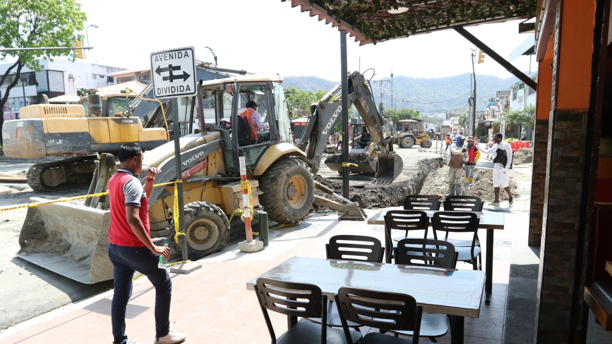 Comercio. Los locales se ven vacíos por los trabajos.