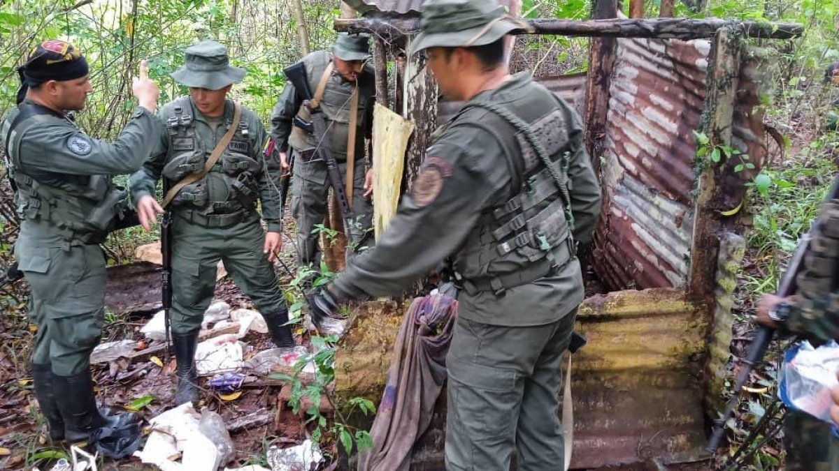 Una  intervención militar en un campamento de esta organización criminal que estaba ubicado en la población Tumeremo, dio con el hallazgo.
