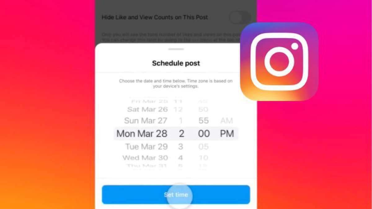 Programación en Instagram.