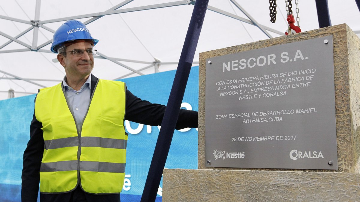 Fotografía de archivo en la que se registró al director ejecutivo de Nestlé para Latinoamérica, Laurent Freixe.