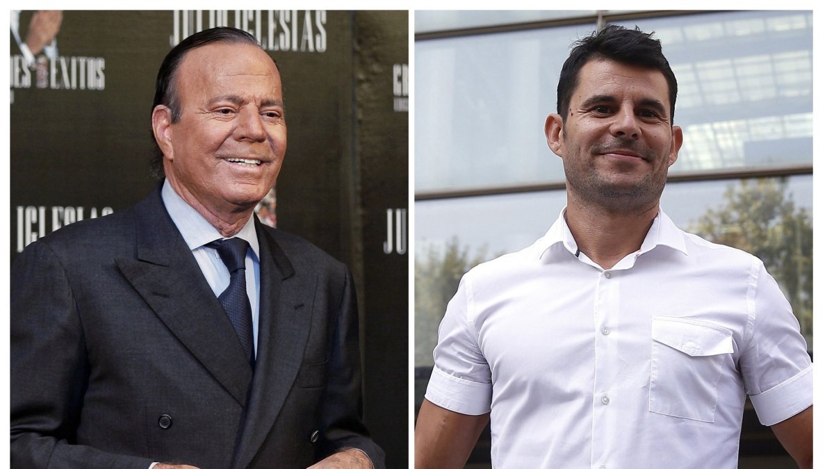 Fotografías de archivo del cantante Julio Iglesias (i) y Javier Sánchez Santos (d). EFE