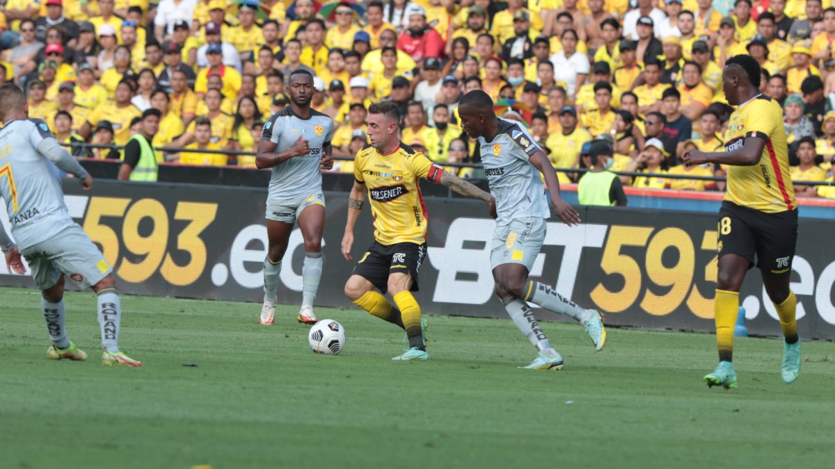 En el juego de ida de la final de la LigaPro, Barcelona perdió de local 1-0 ante Aucas.