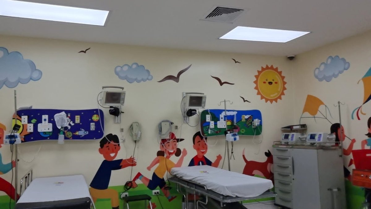 El área rehabilitada del Hospital del Niño, según la información proporcionada por el Ministerio de Salud.