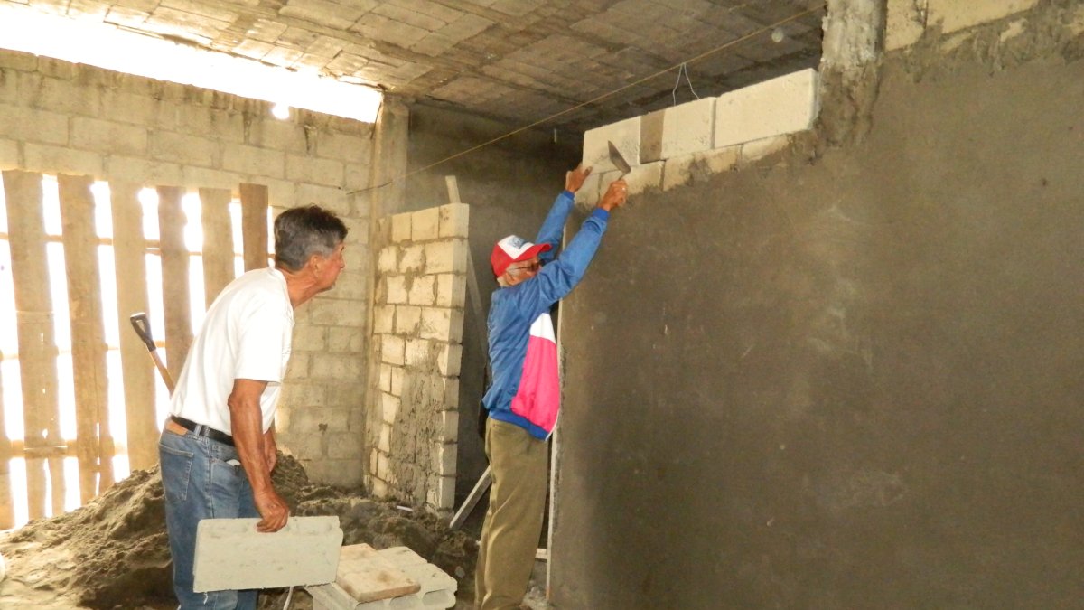 La obra. Está avanzada en un 80 %, pero ha sido construida a paso lento.