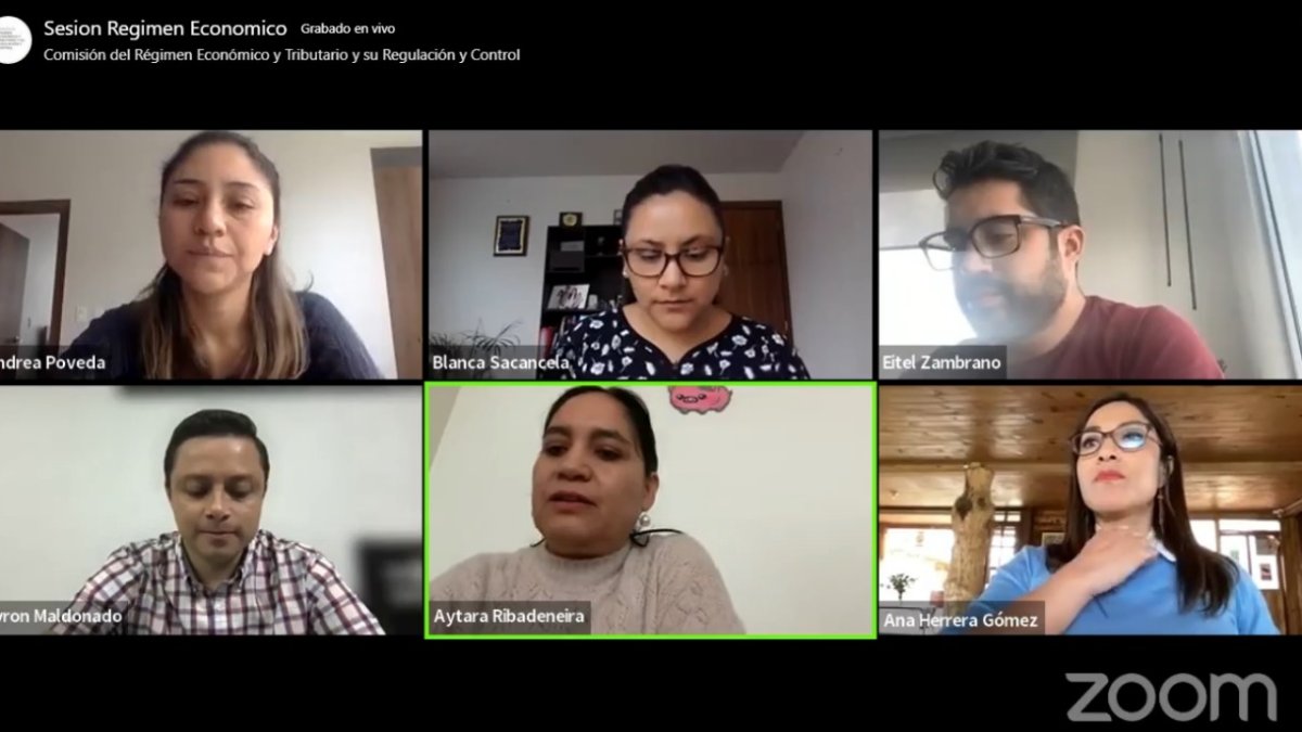 Sesión. Asambleístas de la Comisión de Régimen Económico se reunieron vía telemática este sábado 12 de noviembre.