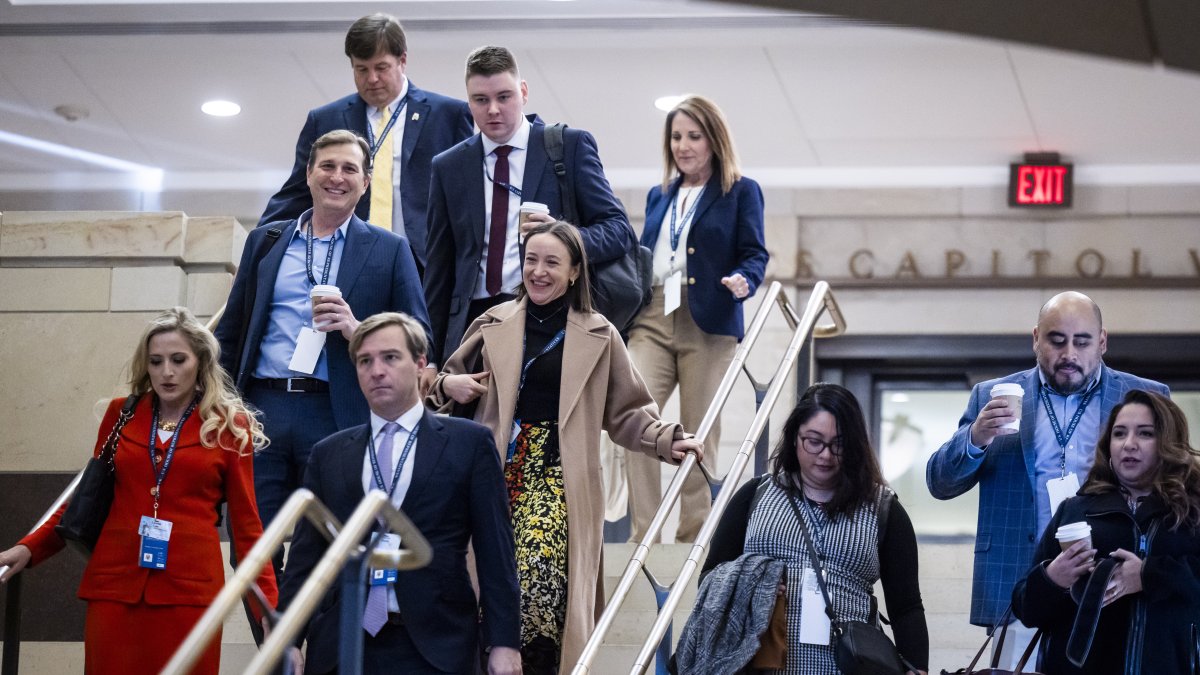 Congresistas asisten, este 14 de noviembre de 2022, al Capitolio de EE.UU., sede del Congreso de ese país, en Washington./Jim Lo Scalzo