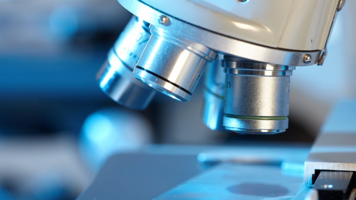 Scientific microscope in the laboratory.