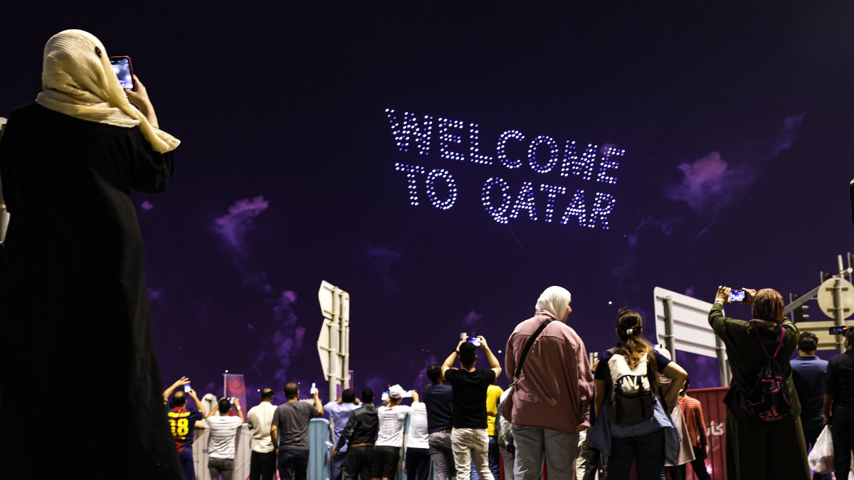 Doha, Qatar, a pocas horas del inicio del Mundial.