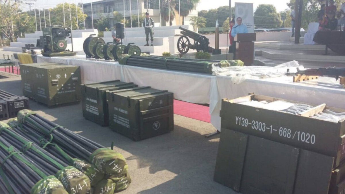 Los fusiles AK 47 corresponden a una donación hecha por la República Popular de China en agosto de 2016.