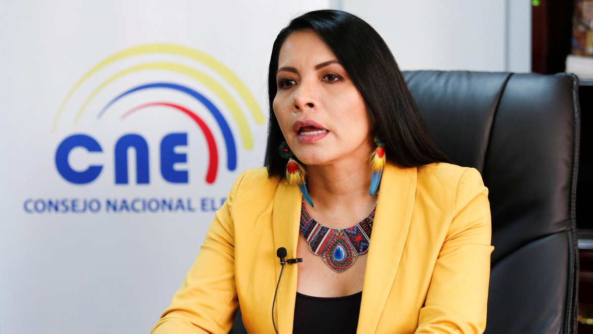 La presidenta del CNE, Diana Atamaint, en una fotografía de archivo.