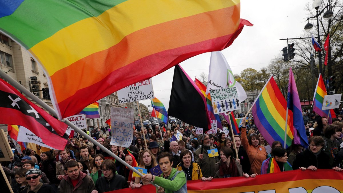 Imagen de archivo de activistas LGTBI en San Petersburgo (Rusia). /Anatoly Maltsev