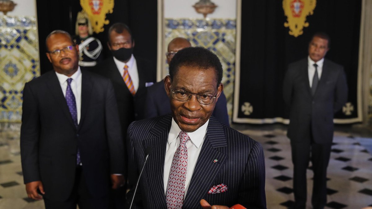 El presidente de Guinea Ecuatorial, Teodoro Obiang, este junio en una visita a Portugal. EFE/EPA/MANUEL DE ALMEIDA