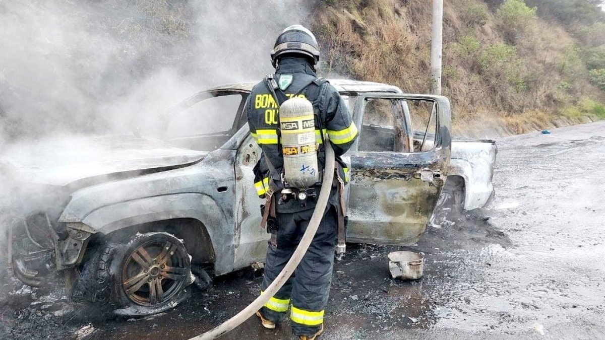Accidente. El siniestro fue controlado por los bomberos.