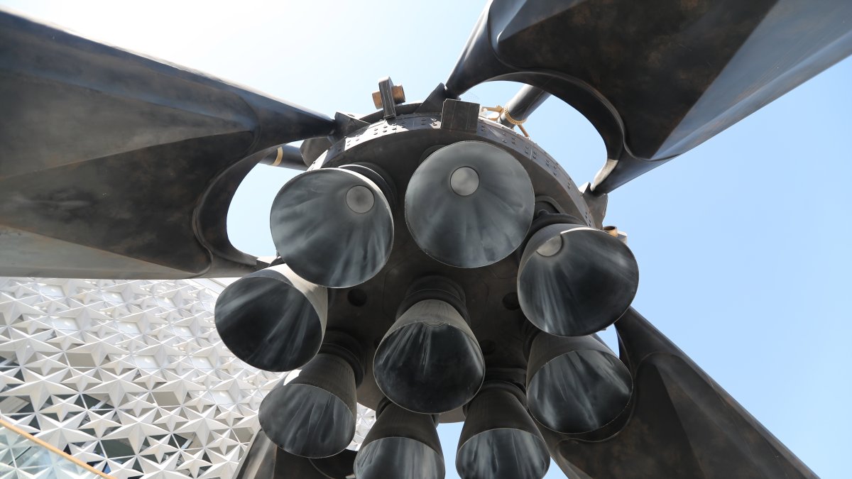 Modelo del SpaceX Falcon 9.