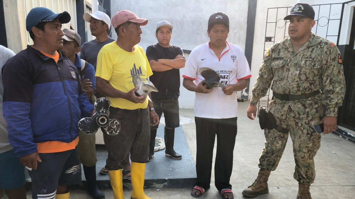 Hecho. La Armada anunció la recuperación de las hélices.