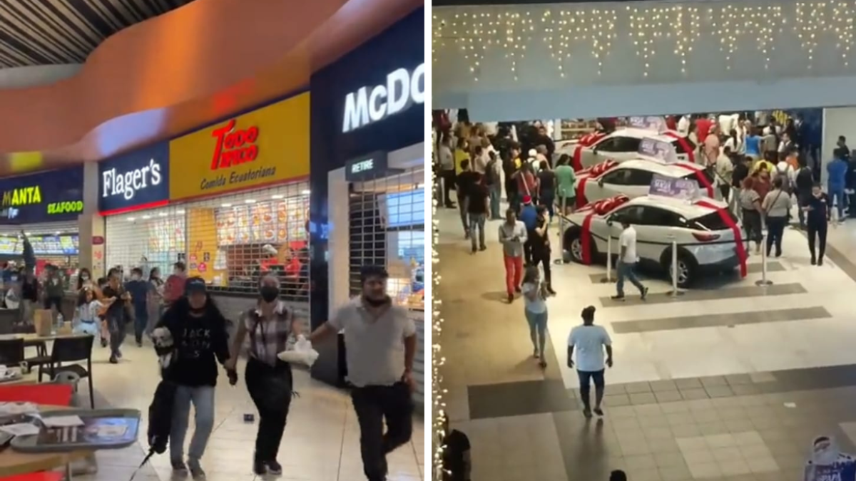 En las imágenes que circulan en las redes sociales se observa a las personas huyendo