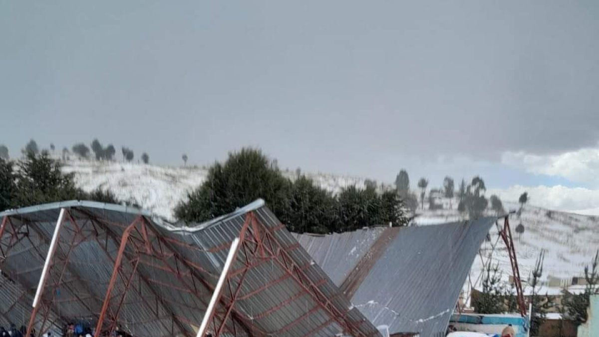 Así quedó el colegio tras el incidente