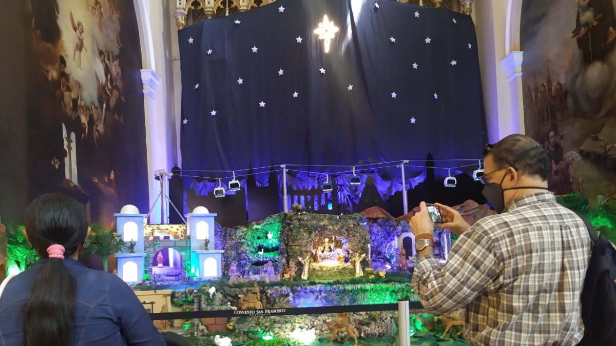 Navidad. El nacimiento del monasterio quiteño está compuesto por más de trescientas piezas