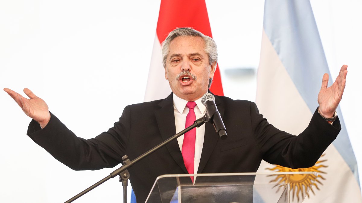 Fotografía de archivo del presidente de Argentina, Alberto Fernández. EFE/ Nathalia Aguilar