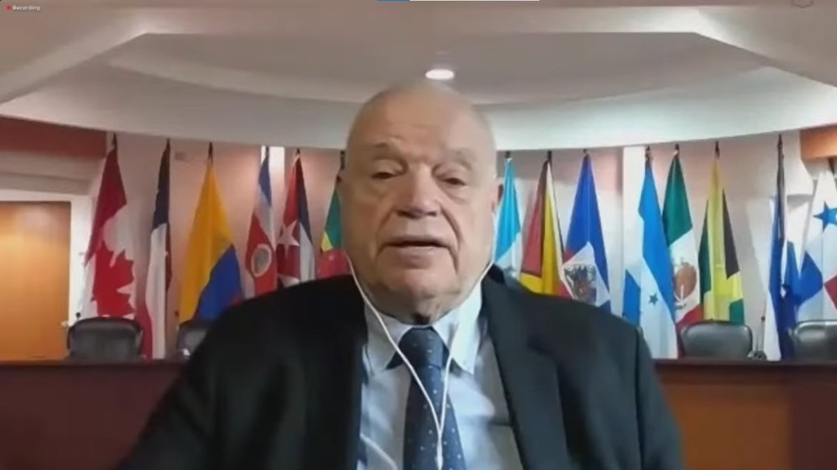 El presidente de la CorteIDH, Ricardo Pérez, leyó la sentencia en sesión virtual.