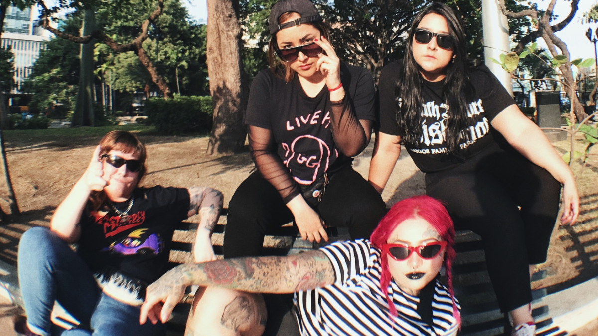 Integrantes de la banda de punk Petunias.