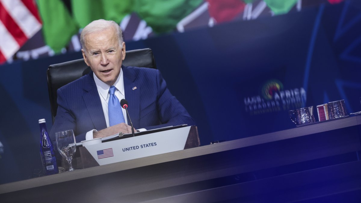 El presidente de Estados Unidos, Joe Biden, fue registrado este jueves, 15 de diciembre de 2022, en el Centro de Convenciones Walter , en Washington DC (EE.UU.). /Oliver Contreras/Pool