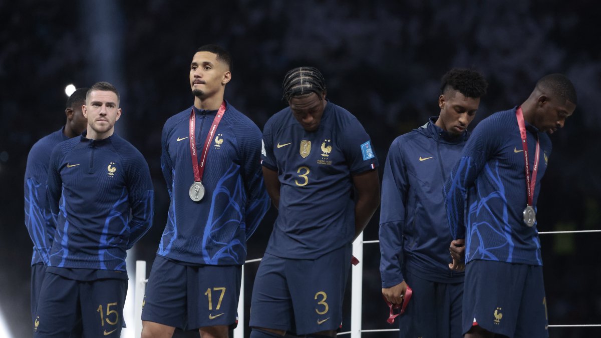 Jugadores de Francia, tras recibir la medalla de subcampeones del mundo.