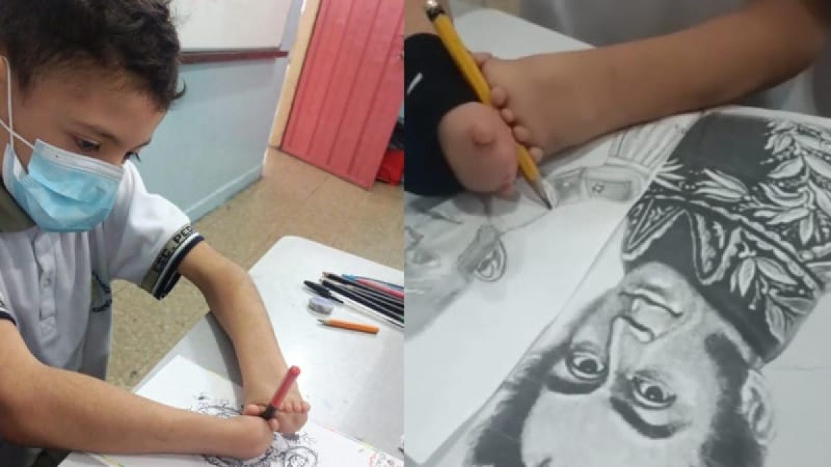 Jesús Guerrero Mirabal, de 8 años de edad, estudiante de quinto año de educación básica.