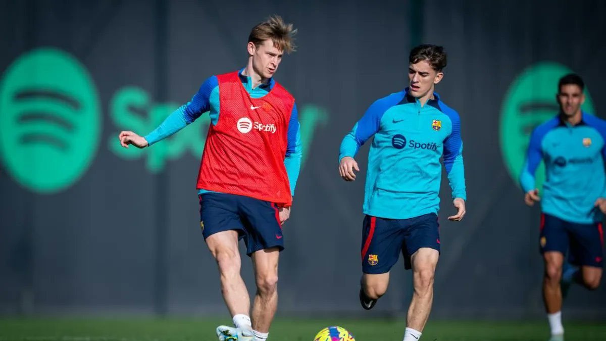 Frenkie De Jong, volante del FC. Barcelona, durante una de las sesiones de entrenamientos.
