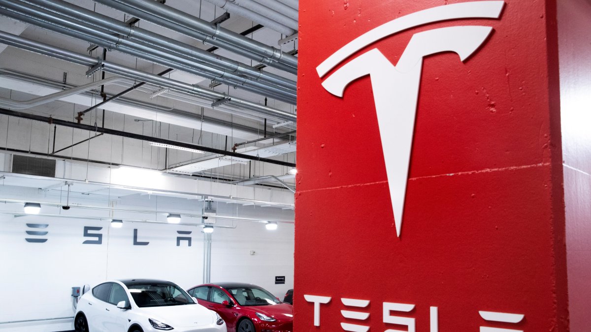 Feria.- Una exhibición de los carros de marca Tesla.