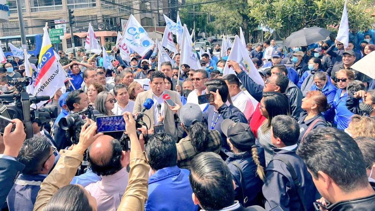 Acción. Días atrás, la CUT organizó plantón como medida de presión.