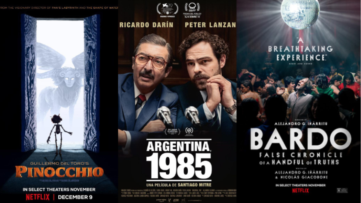 'Pinocho', 'Argentina, 1985' y 'Bardo' representan hispanoamerica en las prenominaciones.
