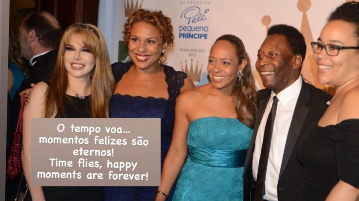 Foto que subió una de las hijas de Pelé en homenaje a su padre.