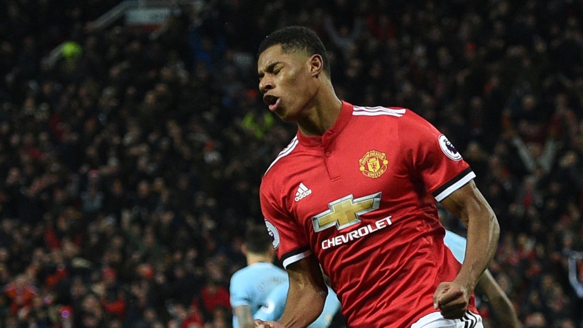 El delantero inglés del Manchester United, Marcus Rashford, anotó el único gol del partido.