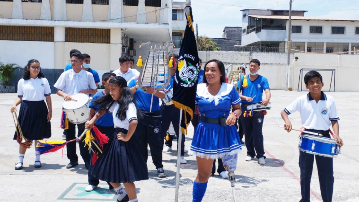 Ruddy Andrade, estudiante con discapacidad física.