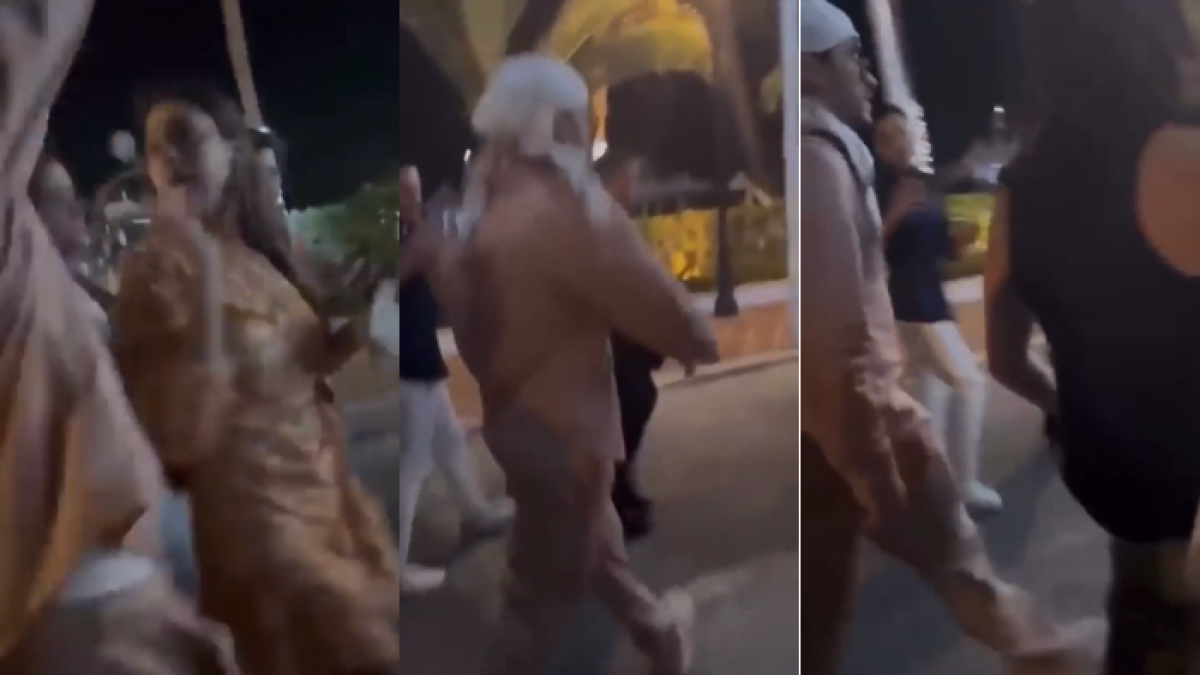 El cantante tomó el móvil de la chica y, para sorpresa de los presentes, lo lanzó hacia un lado