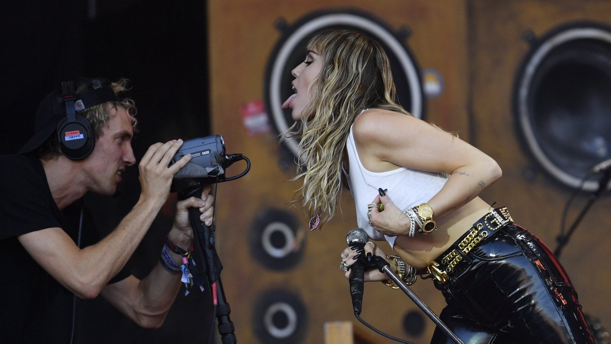 Imagen de archivo de un concierto de la cantante Miley Cyrus.