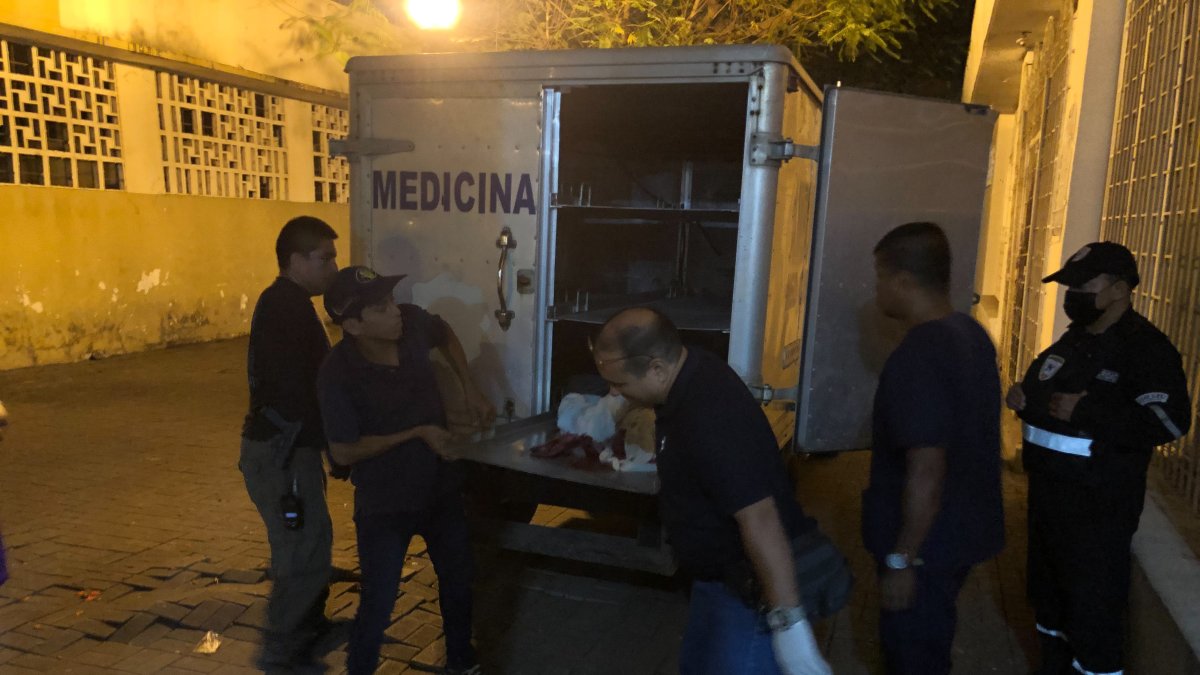 Puebloviejo. El cuerpo de la víctima, cuando era recogido.