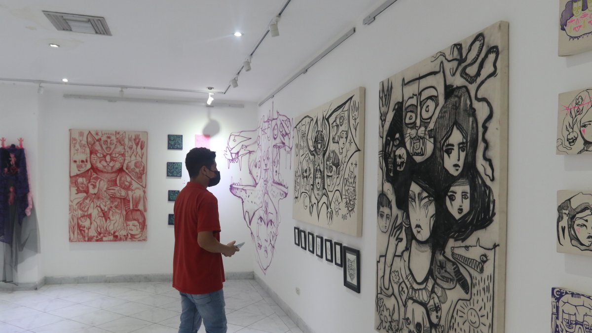 Muestra. Una mirada a la exhibición del artista Pino Supay, en la Alianza Francesa de Guayaquil.